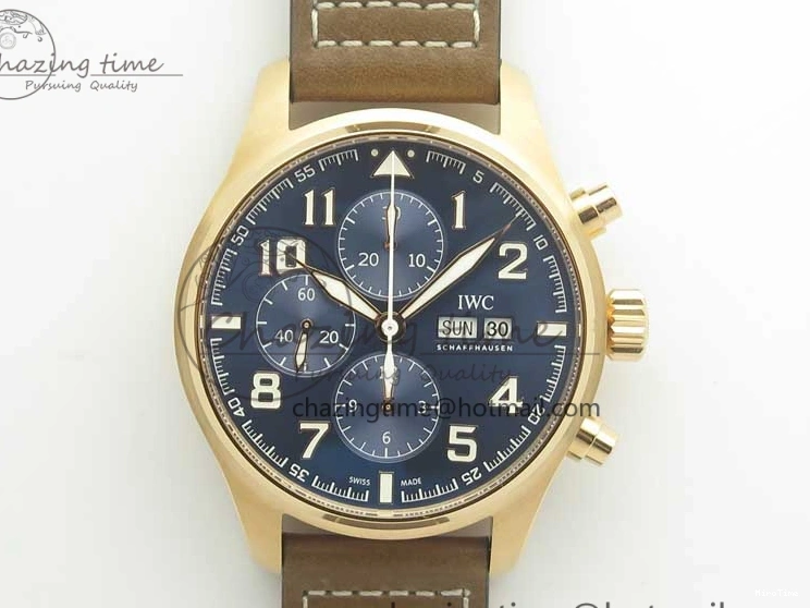 MIROTIME 0210 Sleek Pilot Chrono 377721 “Le Petit Prince” RG ZF 1:1 Best Edition on Brown Leather Strap A 7182